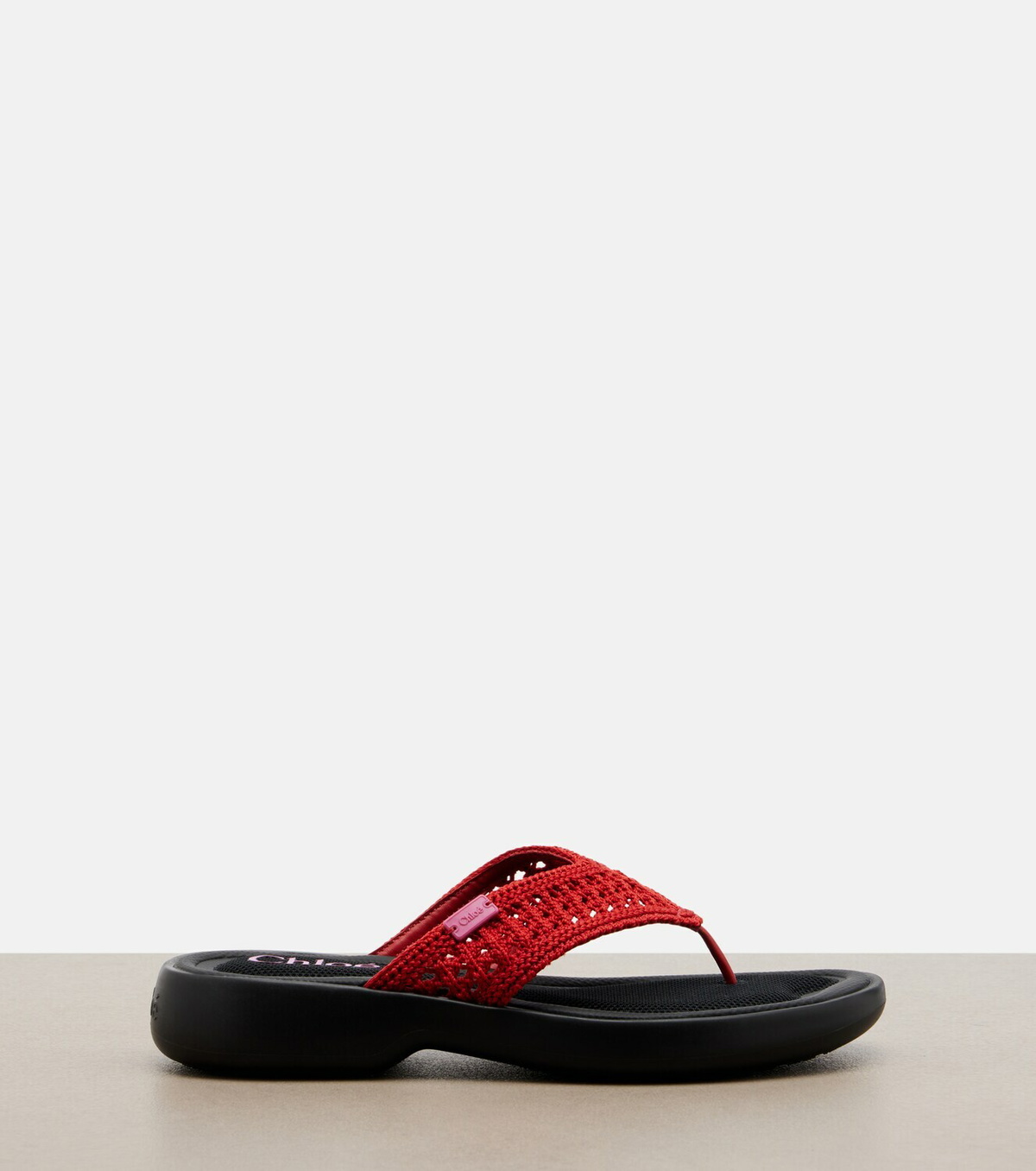 Chloé Poolette crochet thong sandals