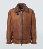Brunello Cucinelli Shearling-lined leather jacket