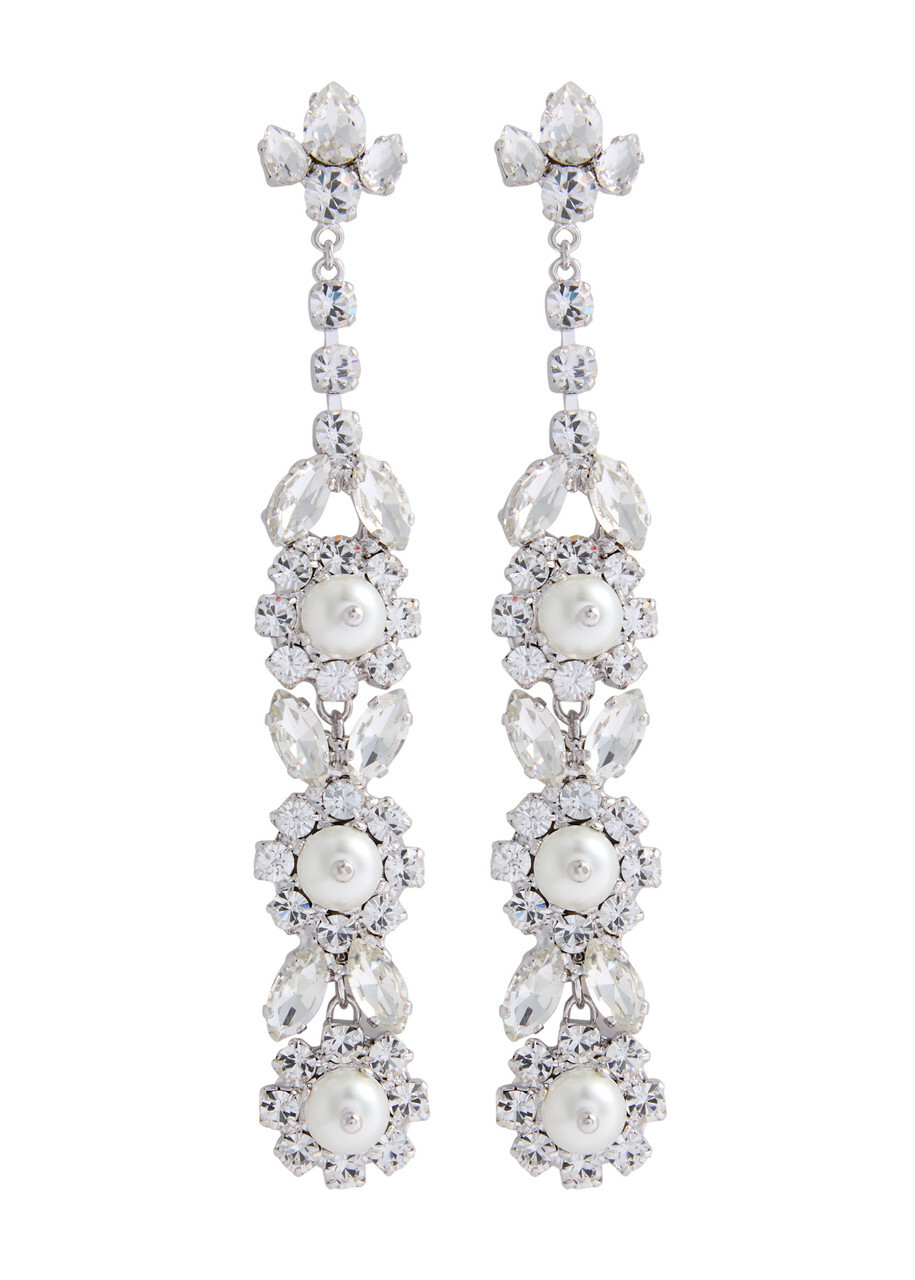 Simone Rocha Pearl and Crystal-embellished Drop Earrings - One Size