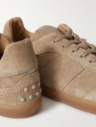 Tod's - Logo-Debossed Leather-Trimmed Suede Sneakers - Brown