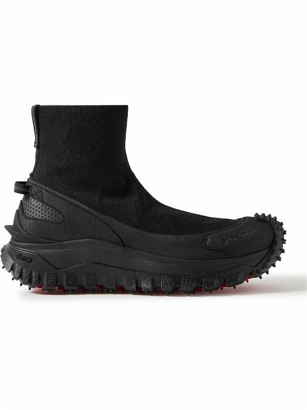 Photo: Moncler - Trailgrip Stretch-Knit and Rubber High-Top Sneakers - Black