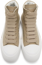 Alexander McQueen Beige High-Top Sneakers