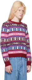 GANNI Multicolor Jacquard Sweater