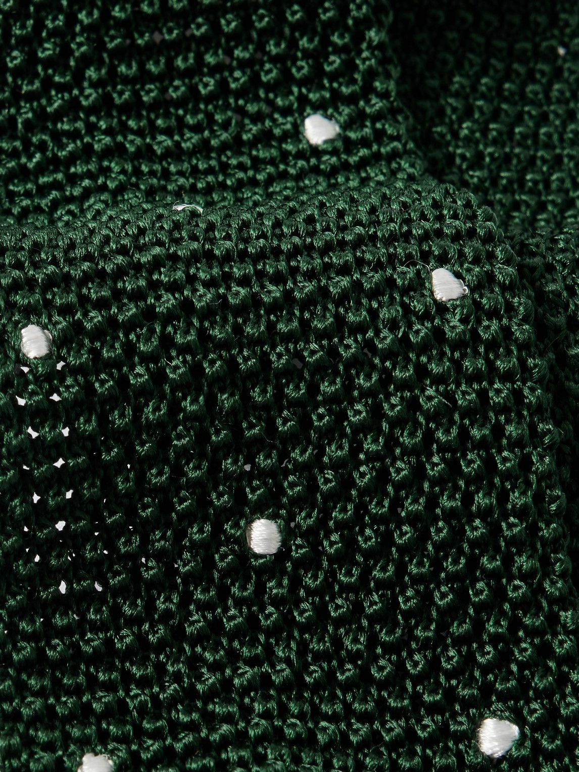 Sid Mashburn - 5.5cm Polka-Dot Knitted Silk Tie
