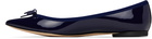 Repetto Navy Brigitte Pointy Toe Ballerina Flats