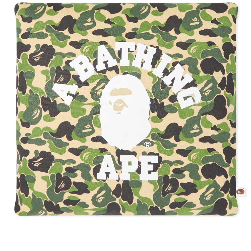 Bape ABC Camo College Square Cushion Green