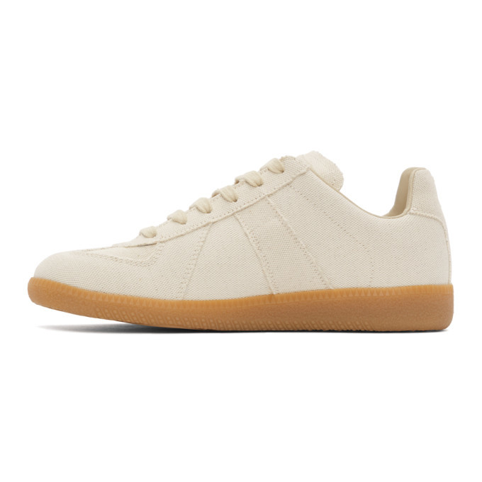 Maison Margiela Off-White Linen Replica Sneakers Maison Margiela