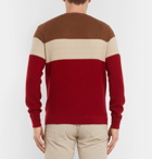 Loro Piana - Striped Honeycomb-Knit Baby Cashmere Sweater - Men - Red