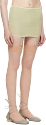LEMAIRE Green Underwear Suspenders Miniskirt