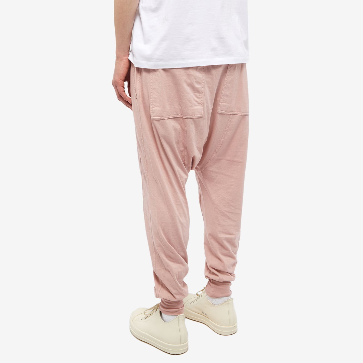 Rick Owens DRKSHDW Men's Prisoner Drawstring Pant in Faded Pink