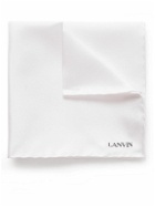 Lanvin - Logo-Print Silk-Twill Pocket Square