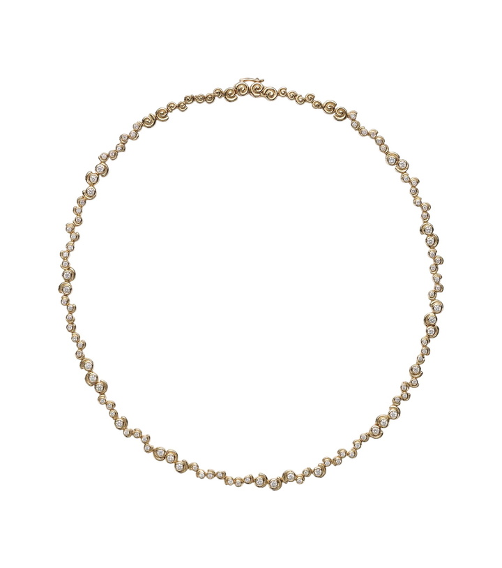 Photo: Yvonne Léon Collier Riviere Escargots 9kt gold necklace with diamonds