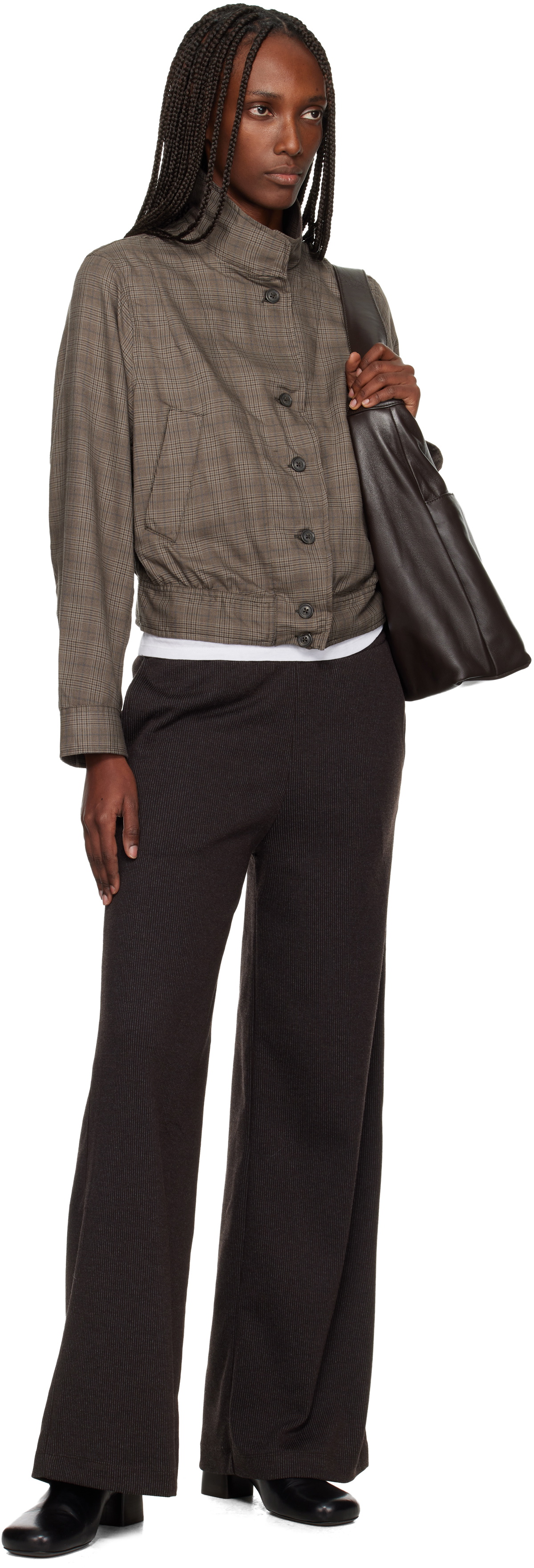 OUR LEGACY Brown Tuxedo Bomber Jacket