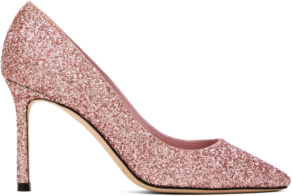 Jimmy Choo SSENSE Exclusive Pink Romy 85 Heels Jimmy Choo Jimmy Choo SSENSE Exclusive Pink Romy 85 Heels Jimmy Choo