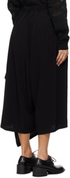 Y's Black Side Elastic Maxi Skirt