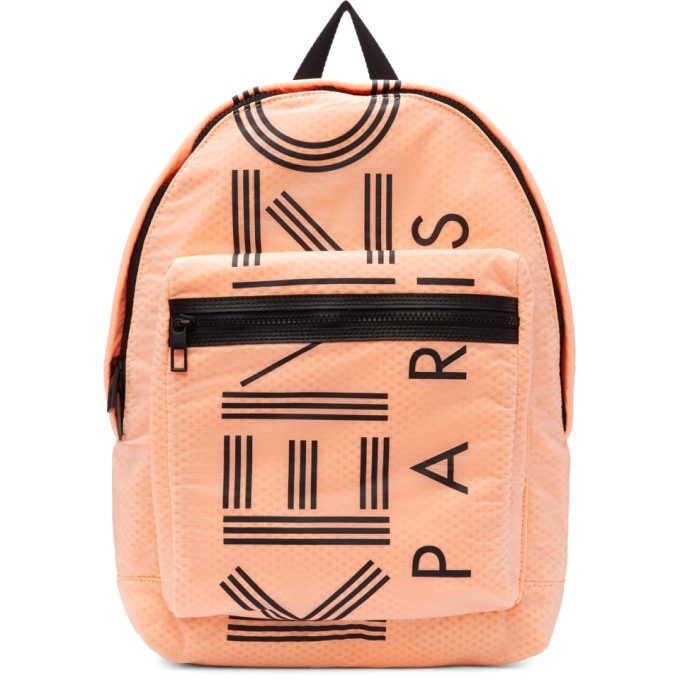 Photo: Kenzo Orange Large Logo Backpack