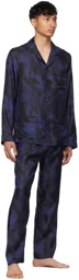 Ermenegildo Zegna Indigo Silk Classic Pyjama Set