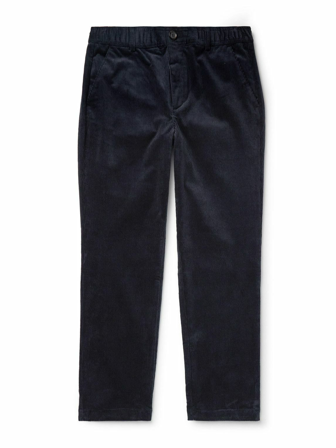 Oliver Spencer - Straight-Leg Cotton-Blend Corduroy Trousers - Blue