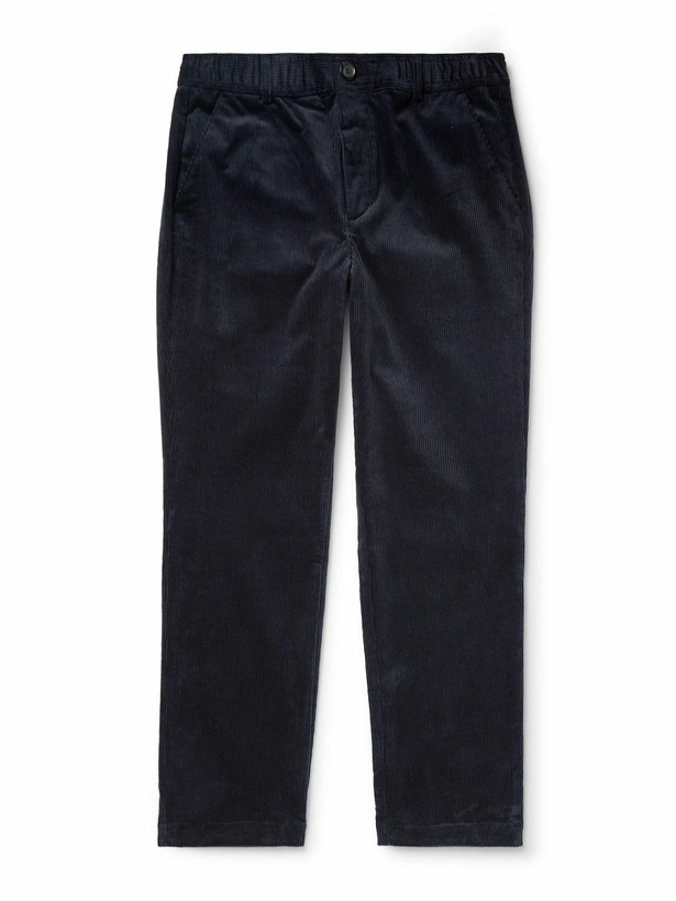 Photo: Oliver Spencer - Straight-Leg Cotton-Blend Corduroy Trousers - Blue