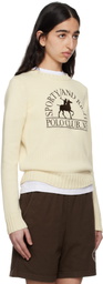 Sporty & Rich Off-White 'Polo Club' Knitted Sweater