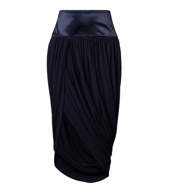 Photo: Ferragamo Draped asymmetric midi skirt