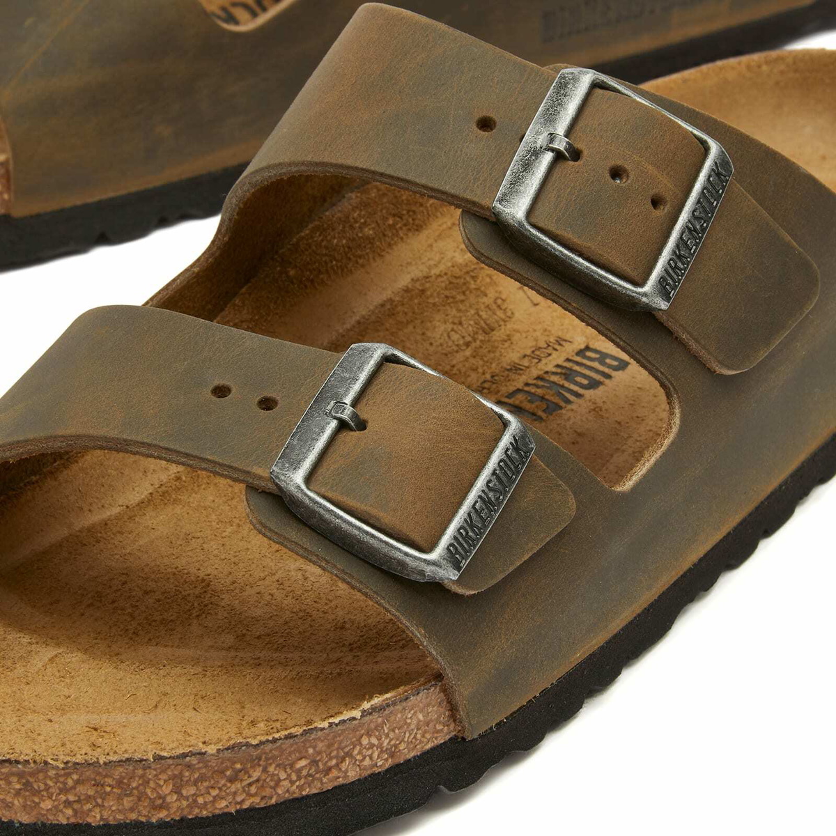 Birkenstock Arizona in Faded Khaki Oiled Leather