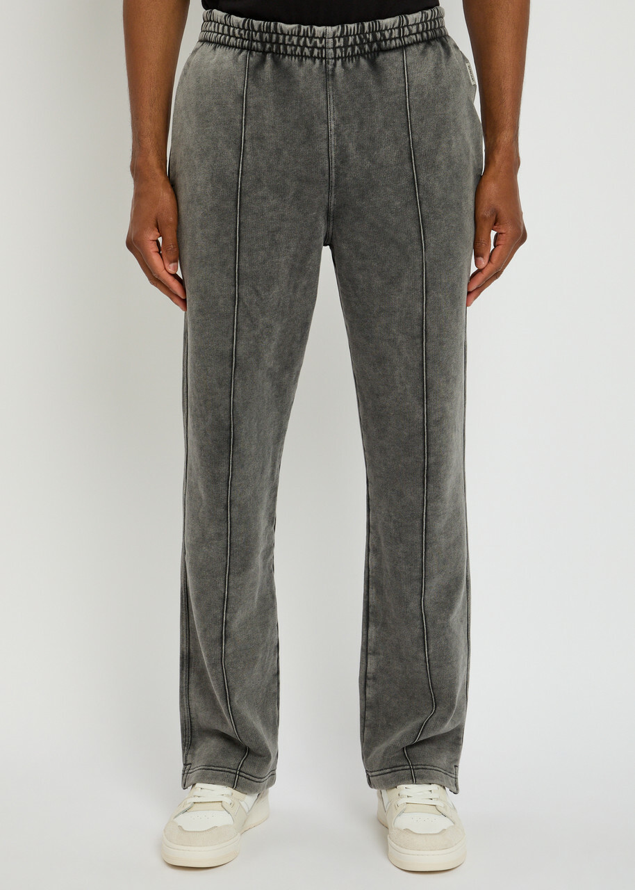 Represent Initial Embroidered Cotton Sweatpants Grey