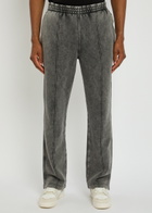 Represent Initial Embroidered Cotton Sweatpants Grey