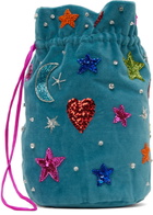 Caro Editions Blue Mini Embellished Pouch