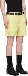 Dries Van Noten Yellow Cinch Shorts