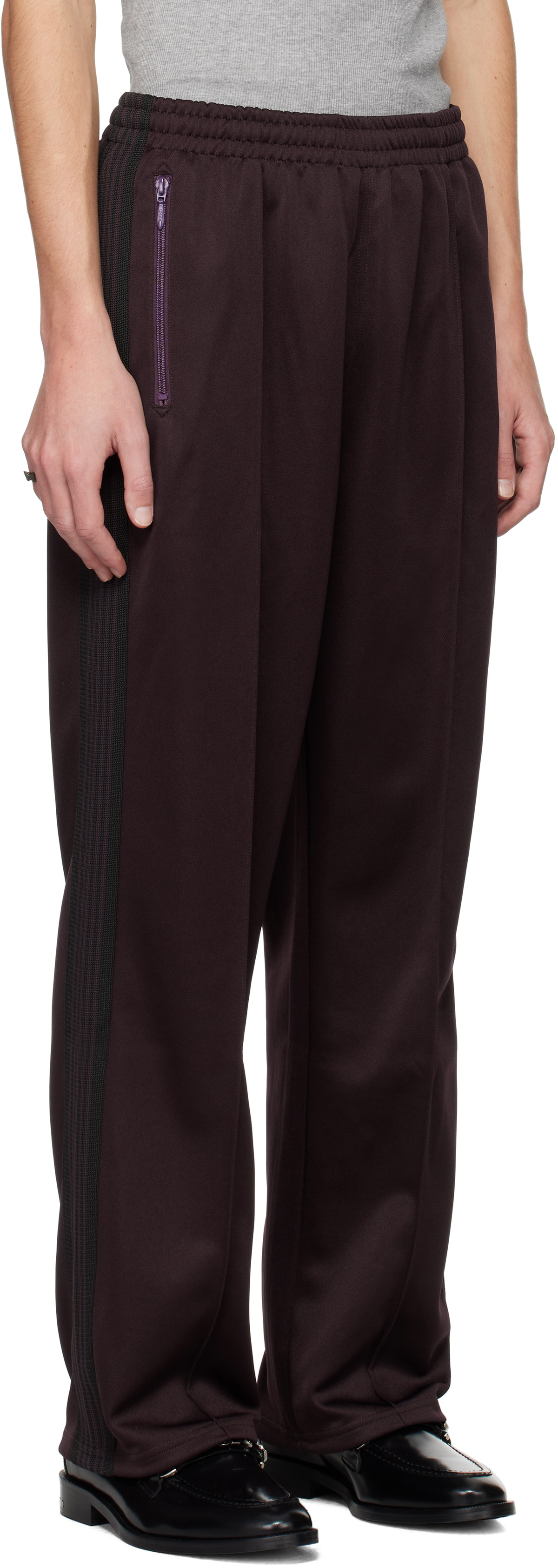 NEEDLES Purple Poly Smooth Track Pants Needles