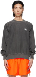 We11done Grey Big Lettering Sweatshirt