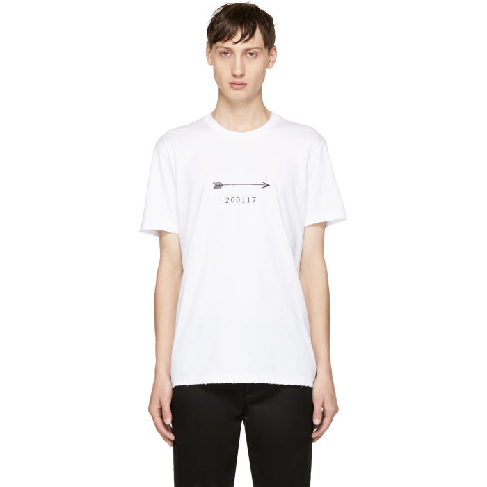 Photo: Givenchy White Arrow and Show Date T-Shirt