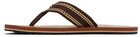 Coach 1941 Brown Webbing Flip Flops