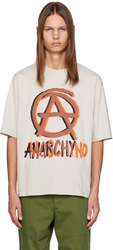 Photo: Moschino Gray Anarchy T-Shirt