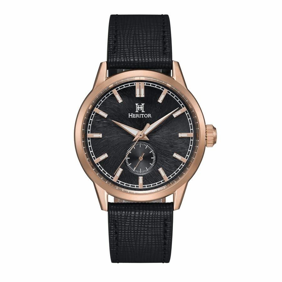 Heritor Argento Automatic Black Dial Mens Watch HERHS3804
