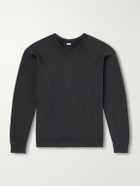 A.PRESSE - Vintage Cotton-Fleece Sweatshirt - Black