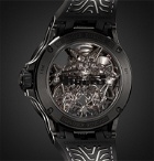 Roger Dubuis - Excalibur Pirelli ICE ZERO 2 One-of-a-Kind Hand-Wound Skeleton Double Flying Tourbillon 47mm Titanium and Rubber Watch, Ref. - Black