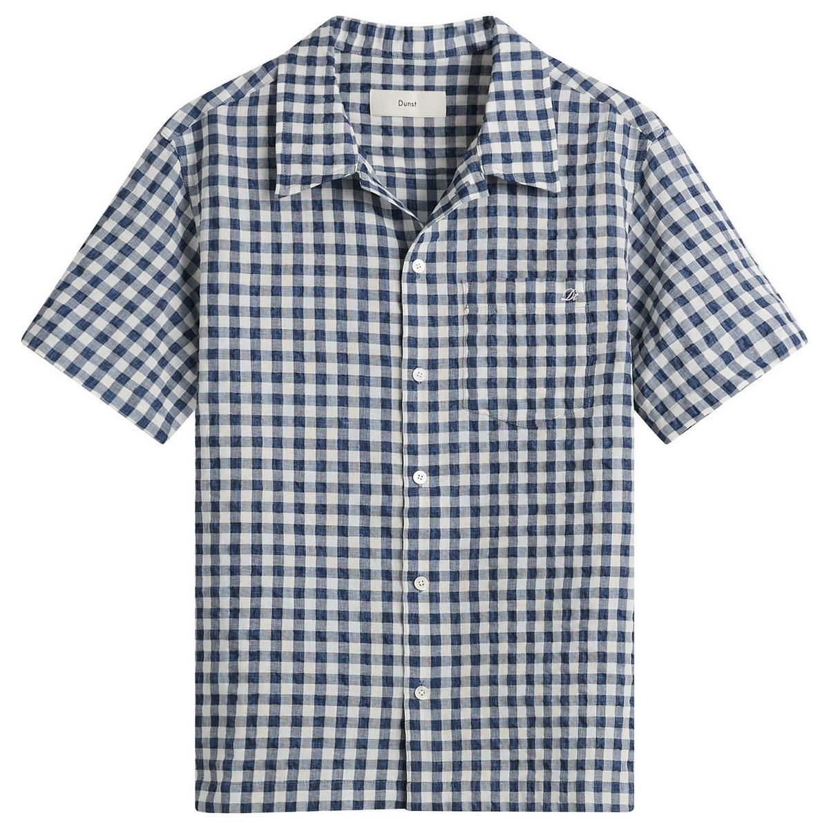 DUNST Women's Holiday Checked Shirt in Navy Check