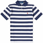 Polo Ralph Lauren Men's Striped Polo Shirt in Newport Navy/White