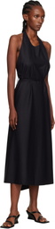 Baserange Black Apron Midi Dress