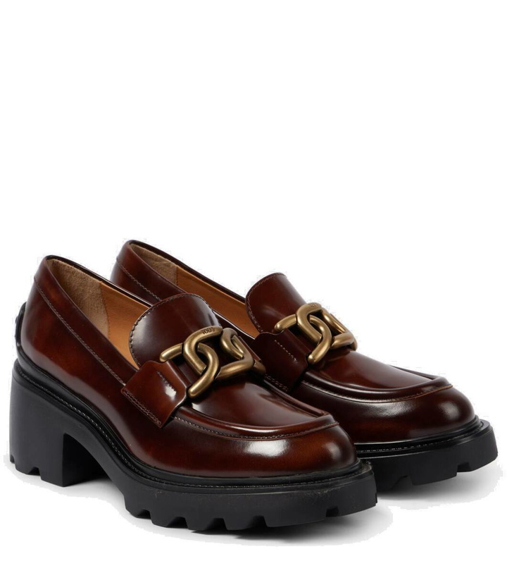 Photo: Tod's Leather loafer pumps
