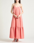 Peserico Womens Maxi dress in Salmon pink