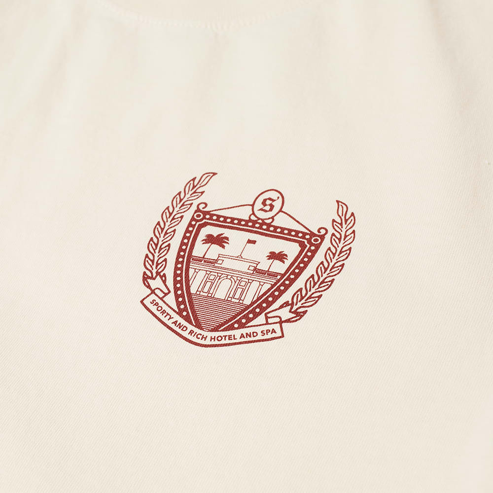 Sporty & Rich Beverly Hills T-Shirt in Cream/Merlot