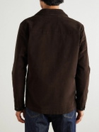 Altea - Garment-Dyed Cotton-Blend Corduroy Overshirt - Brown