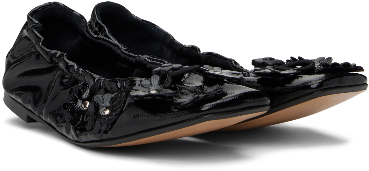 Cecilie Bahnsen Black Orbella Ballerina Flats