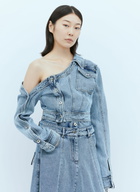 Rokh Asymmetric Neck Denim Jacket