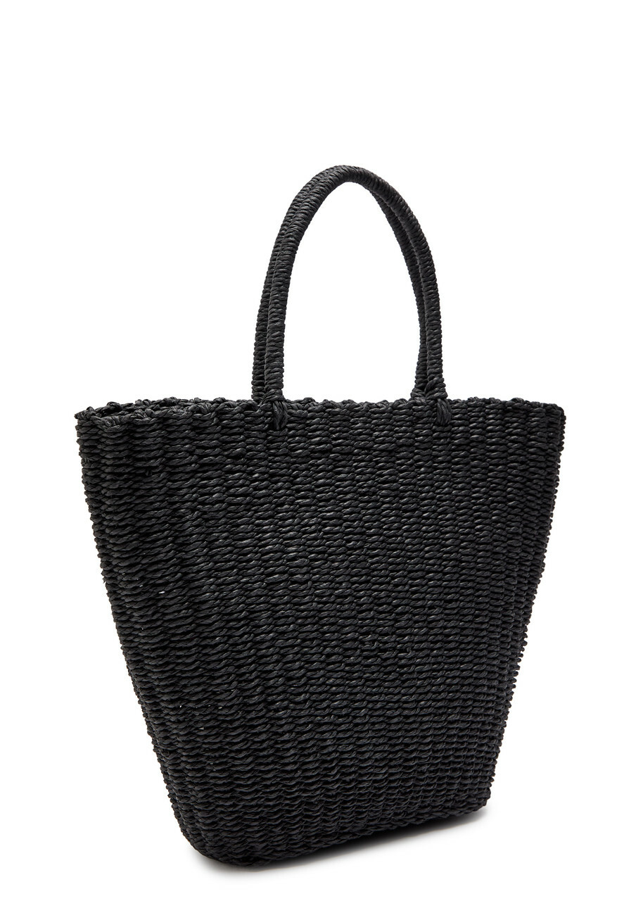 Damson Madder Logo Straw Tote bag - Navy - One Size