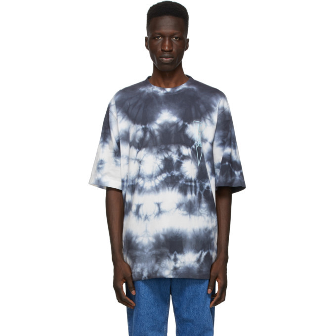 Blue Camo Tie Dye Shirt Blue Tie Dye T Shirt Blue and Black 