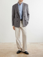 Canali - Kei Herringbone Wool and Cashmere-Blend Suit Jacket - Black